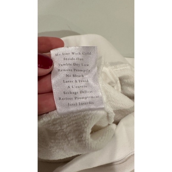 Frank Eileen White Sweatpants Joggers Lounge Pants Relaxed Fit Size M - Picture 9 of 9